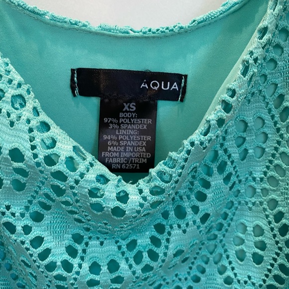 Aqua Eyelet Turquoise Dress - Picture 3 of 3